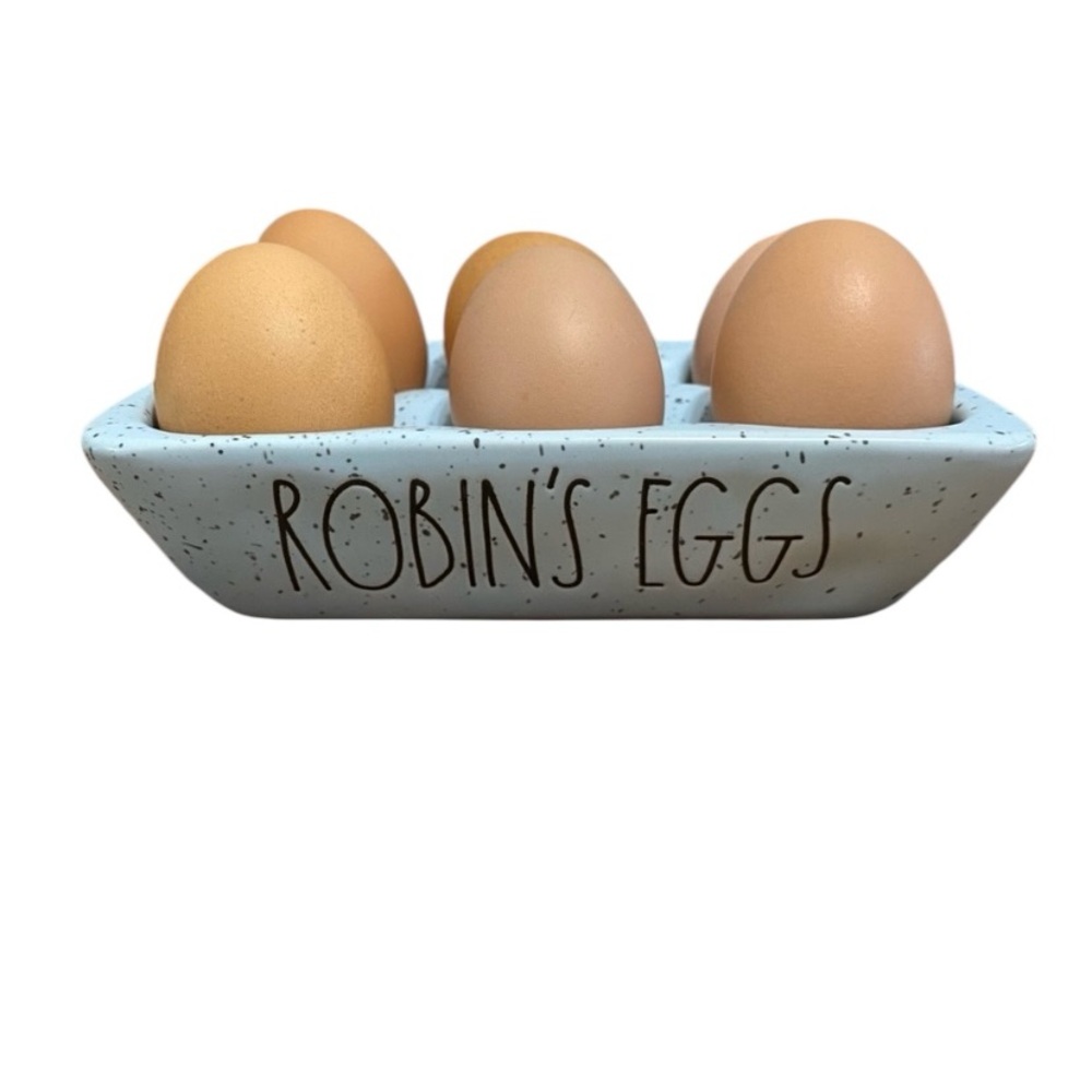 Rae Dunn Robin’s Egg Trays Blue Speckled